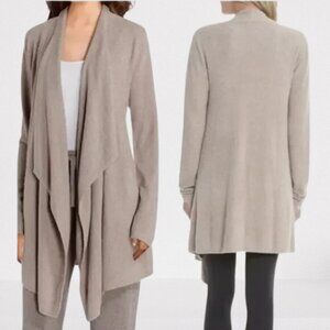 Barefoot Dreams Bamboo Chic Lite Calypso Soft Waterfall Cardigan Sz S/M Beige
